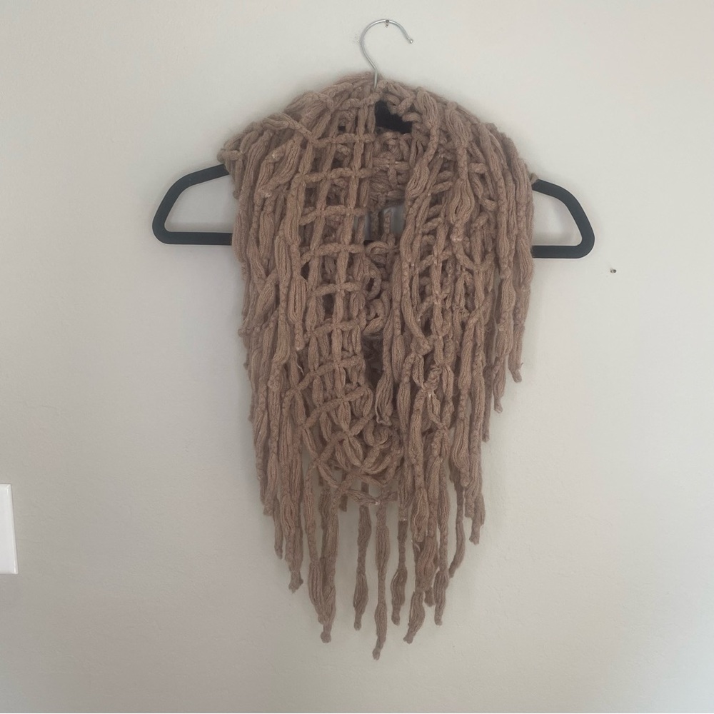 Altar’d State, Tan and brown infinity knitted scarf